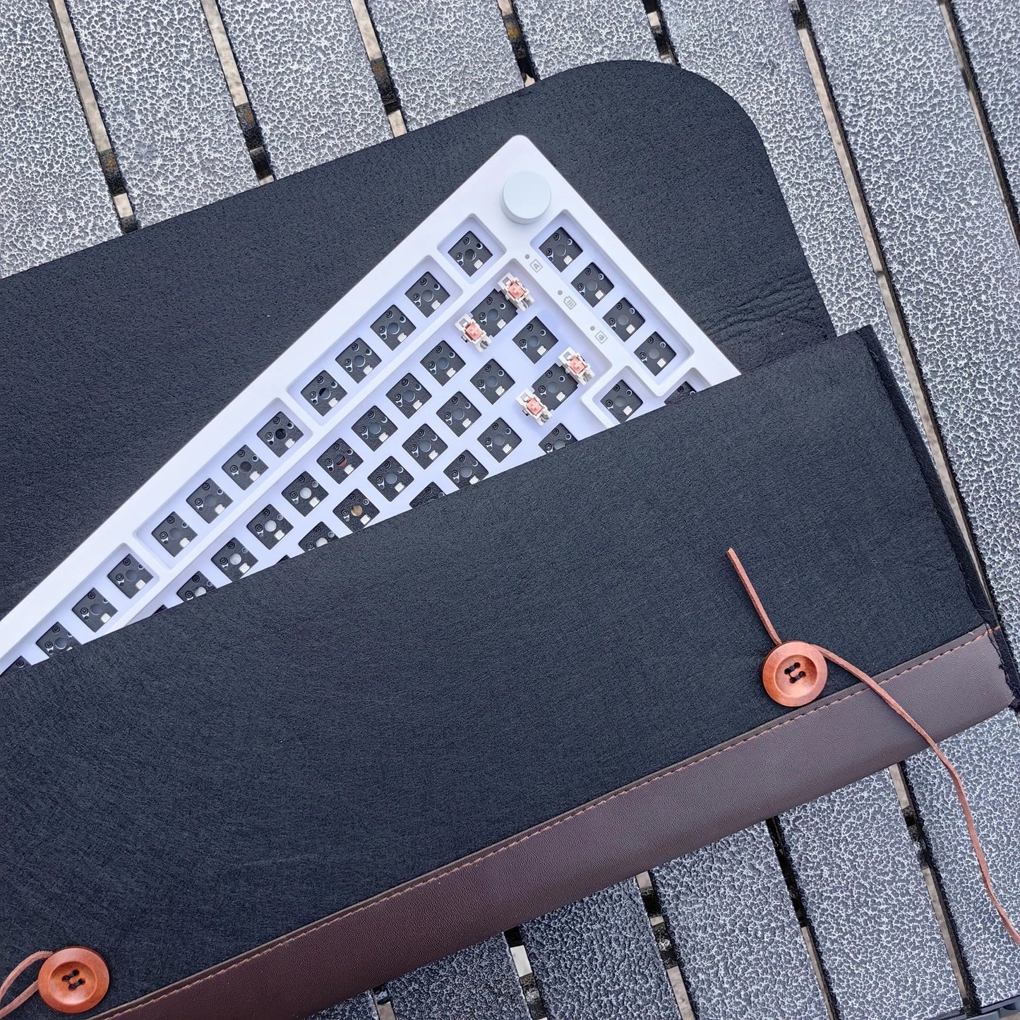 MAIMOOO KX75 75% Keyboard Kit Hotswap Transparent Full RGB Backlit 2.4GHz/Bluetooth Macro Custom DIY Mechanical Keyboard