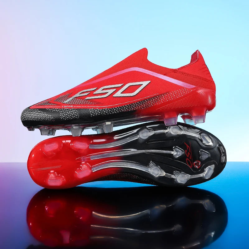 New Men's Football Boots, Non-Slip Outdoor Sneakers, Match Grass Cleats, High-Quality Soccer Shoes, Futsal, Hot-Selling High-Top Light Boots