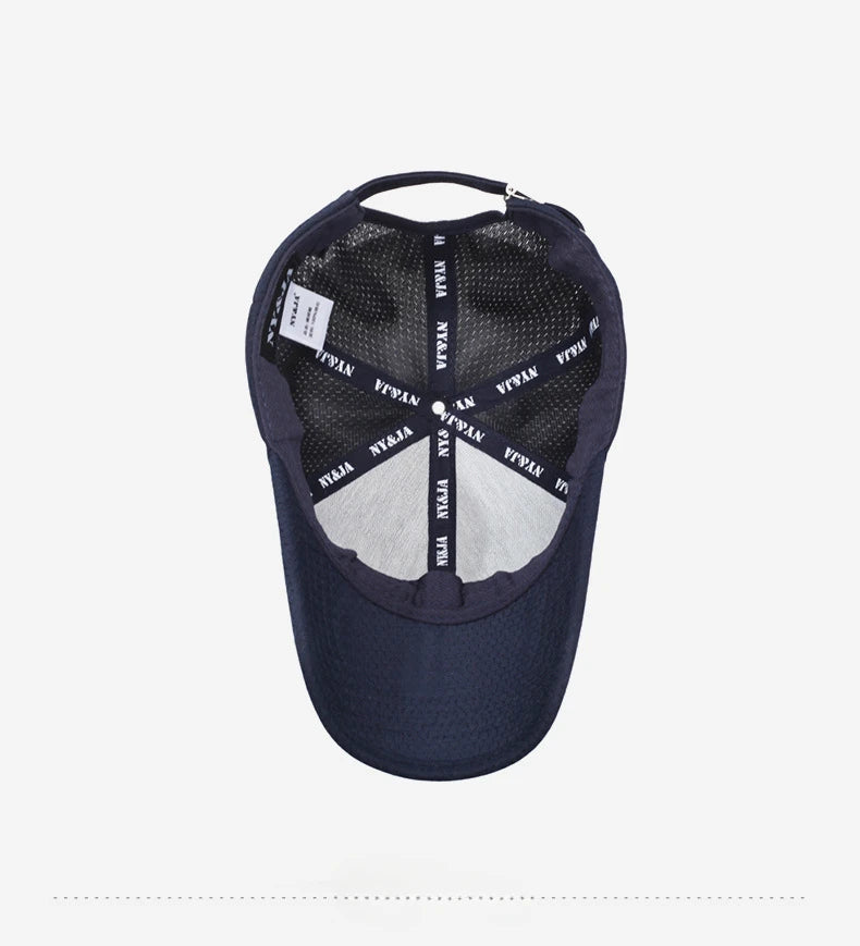 Nouvelle casquette de baseball en maille printemps-été, casquette de sport d'extérieur, casquette respirante anti-UV, casquette simple et décontractée pour homme et femme