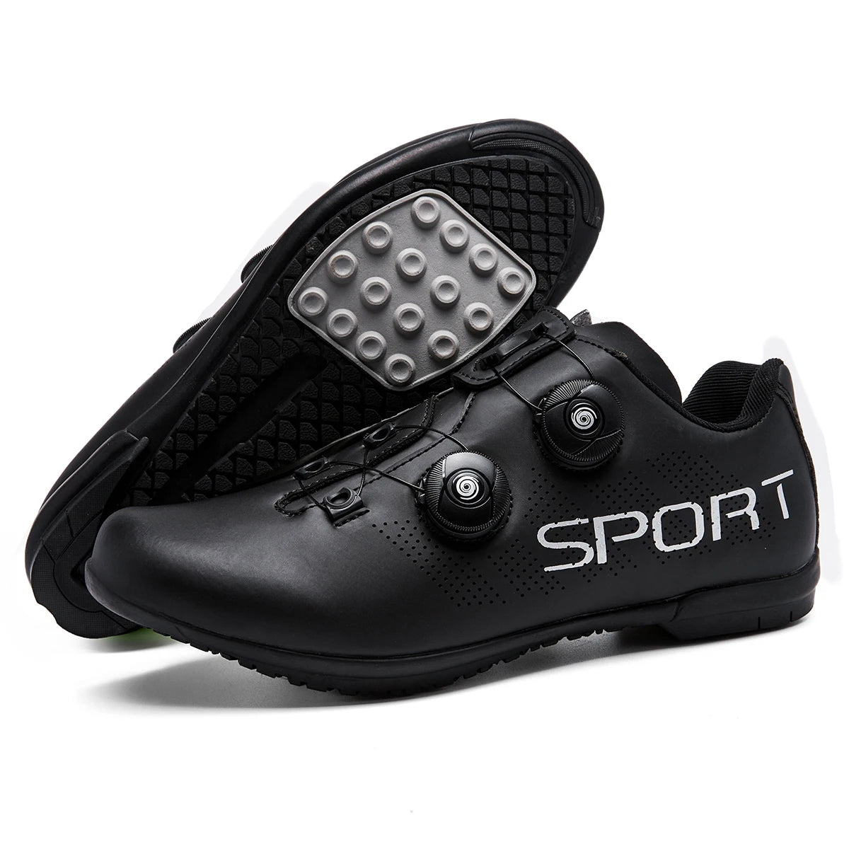 Lock-Free Cycling Shoes, Flat Pedal Shoes for Men, Bike Cleat Sneakers, MTB Bicycle Biking Shoes for Women, Breathable Indoor Boots