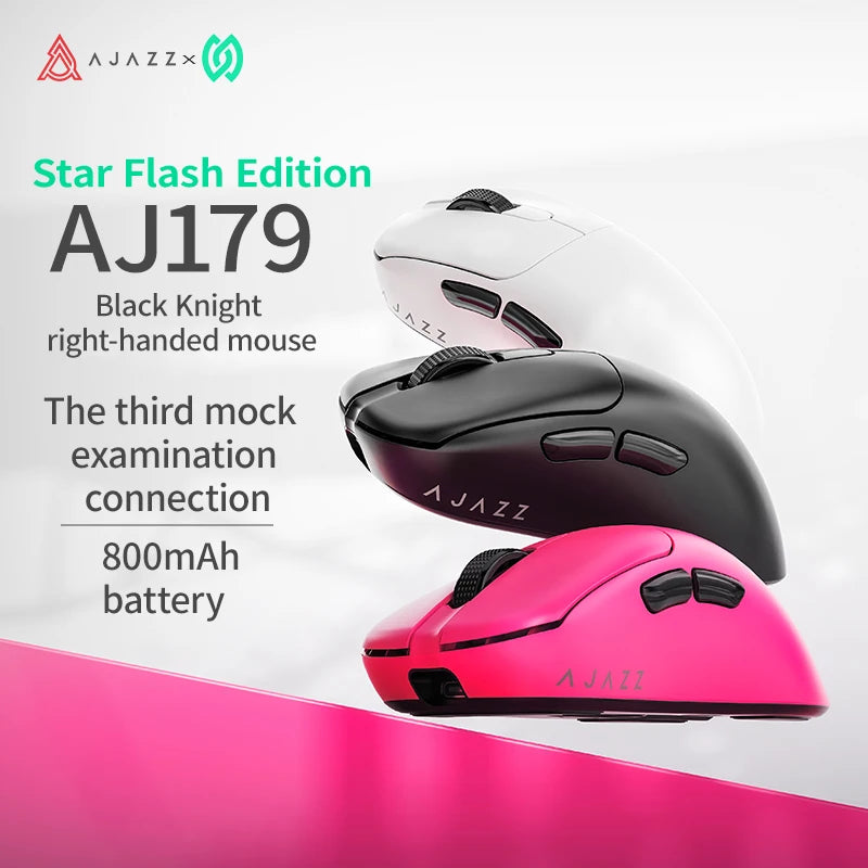 Ratón inalámbrico AJAZZ AJ179 NL Star Flash Version 3 modos, baja latencia, batería de larga duración, ligero, personalizable, para oficina y gaming