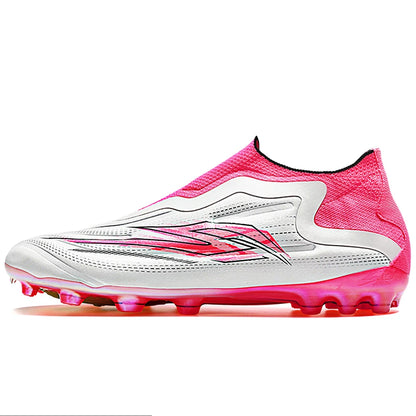 Chaussures de football pour adultes, crampons AG FG, légères, antidérapantes, avec longues pointes, résistantes à l'usure, pour terrain de gazon extérieur.