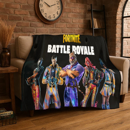 Cobertor de flanela Cartoon F-Fortnite para gamers, macio e quente, para quarto, sala de estar, cama, viagens, campismo, piquenique e oferta