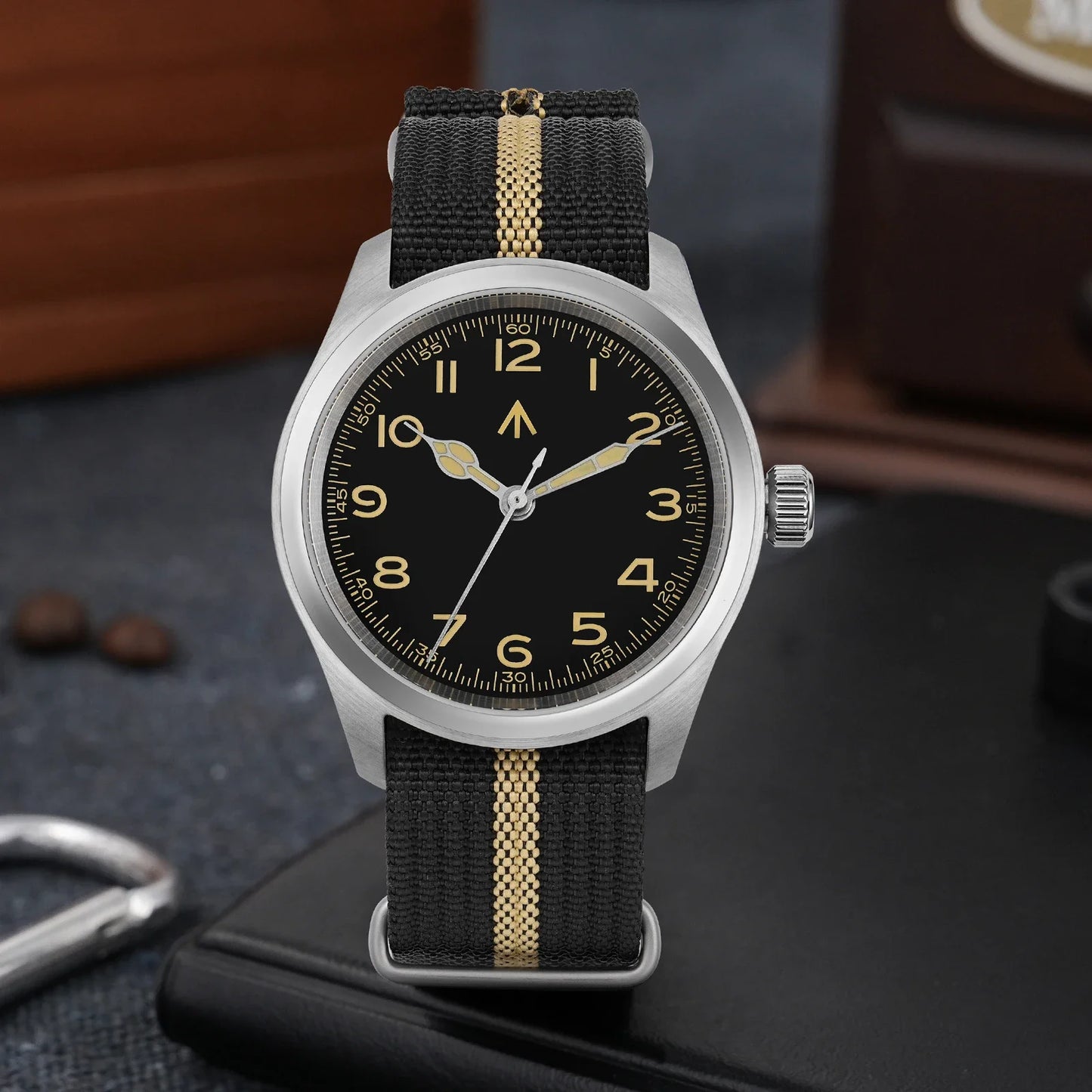 Militado ML08 V2 Vintage Quartz Watch Military VH31 Movement  Double Sapphire Crystal C3 BGW-9 Luminous Waterproof 38mm Watch