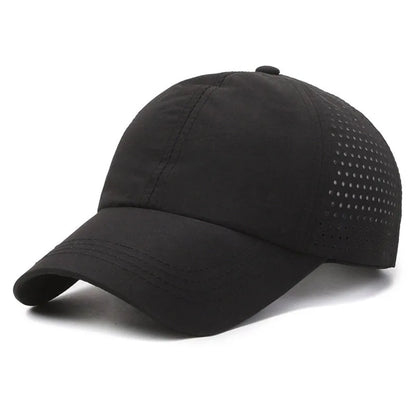 Schnelltrocknende Sonnenkappe für Damen, Outdoor-Freizeit-Sportmütze für Herren, Baseballkappe in Übergröße (60–65 cm), verstellbare Sonnenblende, Schirmmütze