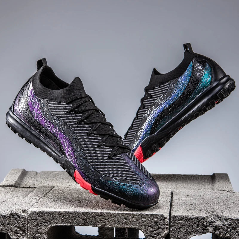 Men Professional Soccer Shoes FG/TF Football Boots Cleats Breathable Non-Slip Training Sneakers for Outdoor Grass Turf  Footwear