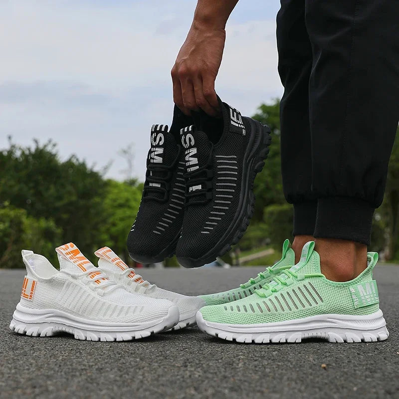 Non-Slip Men's Summer Sneakers Comfortable Breathable Couple Running Shoes Women Tennis Sports Shoe White Walking Man Sneakers
