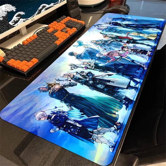 Mousepad Final Fantasy Mouse Pad Gamer Office Accessories for Big Desk Mat Gaming Keyboard Mats Xxl Large Mause Carpet 900x400mm