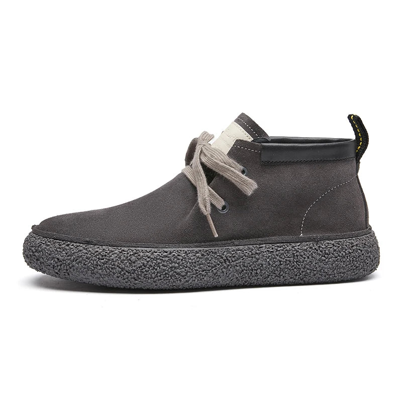 Pantofi casual din piele de căprioară pentru bărbați, de marcă de lux, din piele naturală, realizați manual, cu design antiderapant, pentru primăvară și toamnă