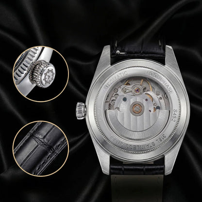 Sugess 40mm Men's Moonphase Automatic ST2108 Movement Sapphire Crystal Mechanical Wristwatch Waterproof Date 2024 New