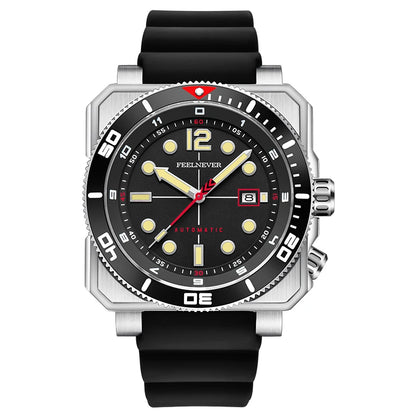 Relógio de Mergulho Automático para Homem FeelNever 8215 Movement, Super Luminoso, Aço 316, Vidro de Safira, Relógio Mecânico Desportivo Masculino
