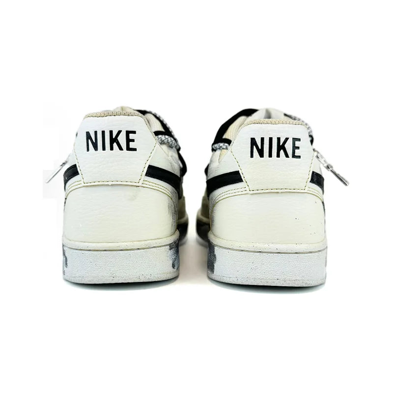 Custom Sneakers Nike Court Vision 1 Low "Eye of God 2.0" Distressed Splatter Men's SkateboardingSneakers