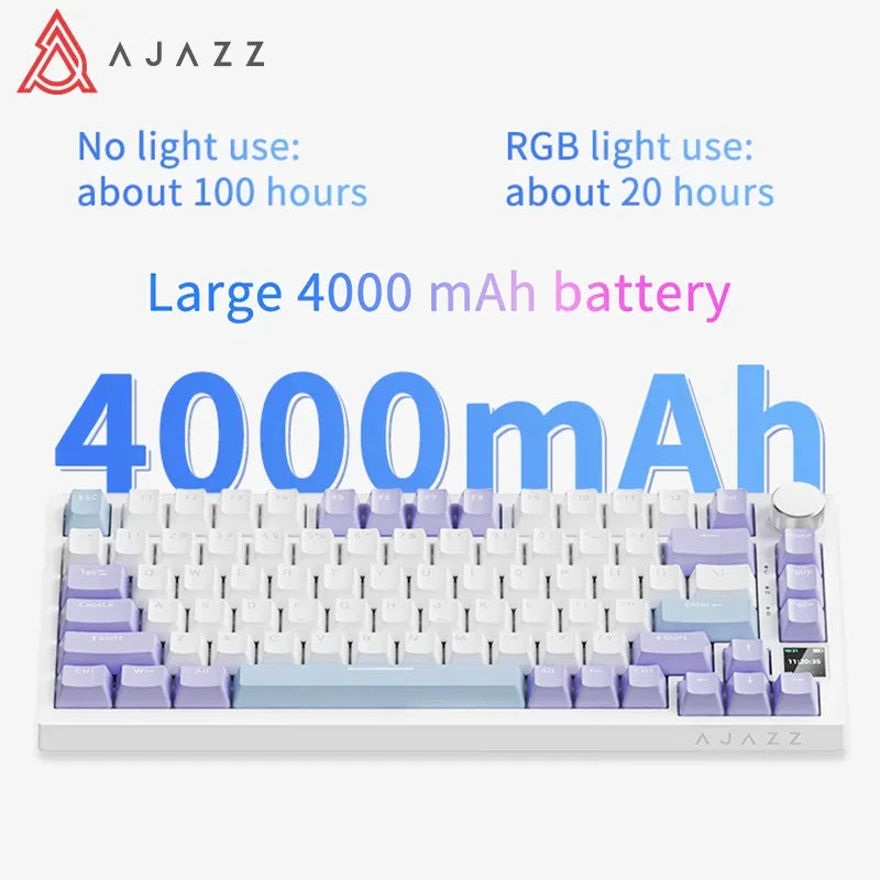 Ajazz AK820 / AK820PRO Gaming Mechanical Keyboard 82 Keys Wired Bluetooth 2.4GHz Wireless Gamer Keyboard Custom Gasket for Laptop