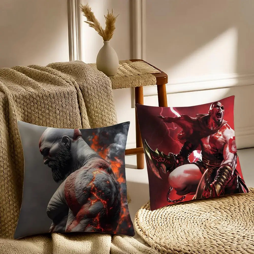Game Mythological G-God of W-War Cushion Cover Pillowcase Anti-dustmite living Room Sofa Decor Cushion Room