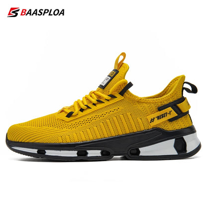 Baasploa – baskets de course pour hommes, grande taille 41-48, nouvelles chaussures de sport en maille respirante, chaussures classiques décontractées, antidérapantes, confortables pour l'extérieur