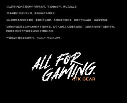 ATK  A9 Plus Gaming Mouse Wireless A9/A9 SE/A9 Pro Tri Mode 8K Gaming Mouse Lightweight A9 Ultimate E-sports PC Gift Customized
