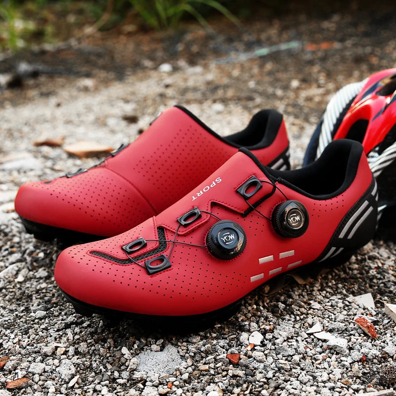 Sapatos de Ciclismo de Alta Qualidade para Homem SPD Autoencaixe Estrada Bicicleta Desporto Sapatos de Ciclismo MTB de Montanha Antiderrapantes para Mulher 36-47