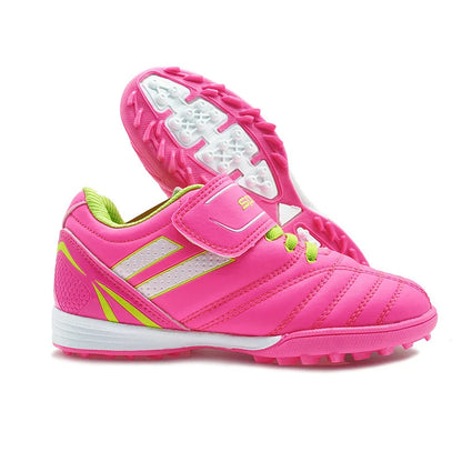 Zapatillas de fútbol infantiles para niño y niña, cierre de velcro, botas de fútbol sin tacos, calzado para principiantes de lacrosse, críquet y béisbol