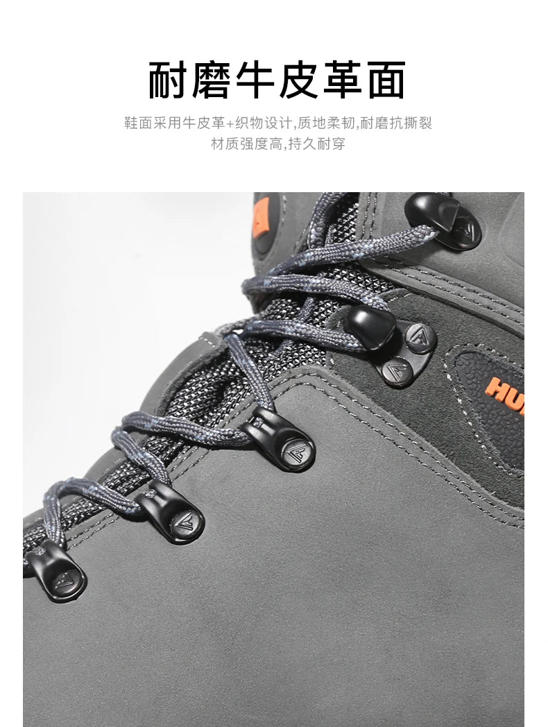HUMTTO Hiking Shoes Men's Waterproof Hunting Boots Tactical Desert Combat Ankle Trekking Boots Male Women Warm Leather Sneakers