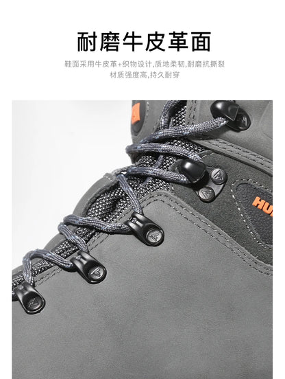 HUMTTO Hiking Shoes Men's Waterproof Hunting Boots Tactical Desert Combat Ankle Trekking Boots Male Women Warm Leather Sneakers