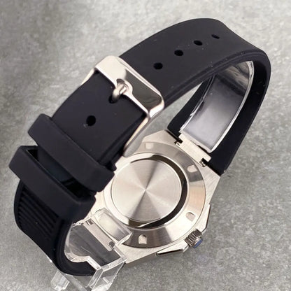 Relógio Mecânico Masculino Tandorio New Black Luxury Business Engineer Style com Vidro de Safira, 100m à Prova de Água, NH35A Automático