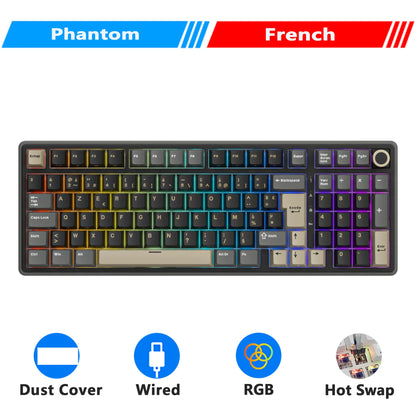 Teclado mecánico con cable RK ROYAL KLUDGE R98Pro Gasket, 98 teclas, RGB, hot-swappable, botón desmontable para gamers, keycaps PBT