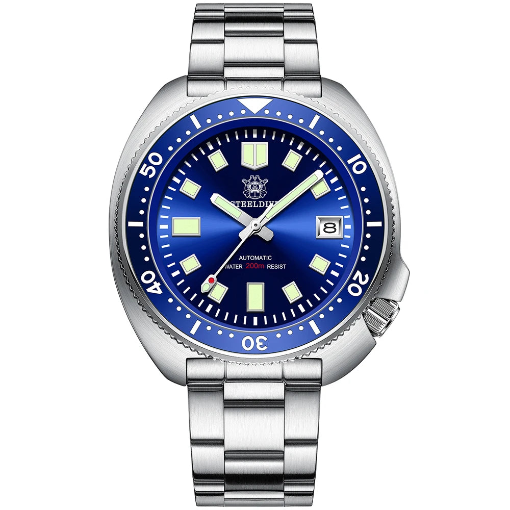 STEELDIVE SD1970 Automatic Mechanical Diver Watch Captain Willard NH35 Watches TURTLE Homage Water Resistant 200M Dive Watch Men
