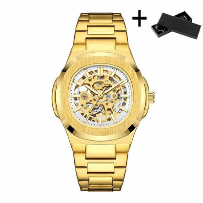 Hollow Out Men's Mechanical Wrist Watches Skeleton Design Luxury Full Automatic Man Watch relogio