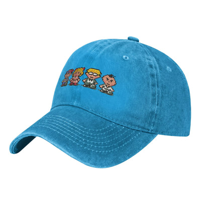 Earthbound Party Member Sprites baseballkasket – sort kasket med skygge, letvægtspolyester, sportsstil, kasket til kvinder og mænd, Par
