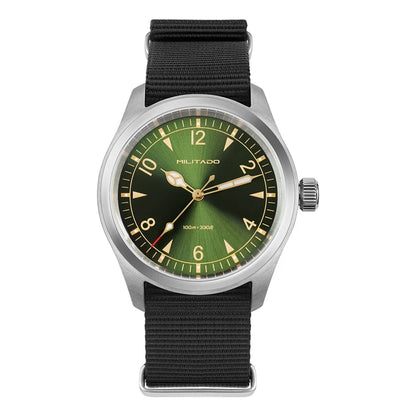 Militado ML08 V2 Vintage Quartz Watch Military VH31 Movement  Double Sapphire Crystal C3 BGW-9 Luminous Waterproof 38mm Watch