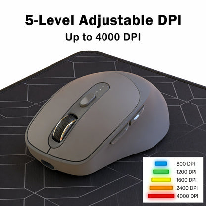 FREEWOLF X7 Wireless Mouse Bluetooth 2.4G Dual Mode Silent Rechargeable 4000DPI Battery Indicator Ergonomic for PC Mac Laptop