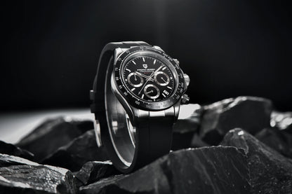 2026 New PAGANI DESIGN PD-1664 Meteorite Dial Fashion Men Quartz Wristwatches 100M Sapphire Glass Chronograph relogio masculino