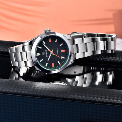 BENYAR – Nuevo reloj para hombre, marca de lujo, reloj mecánico automático, resistente al agua hasta 50 m, modelo deportivo con agujas luminiscentes