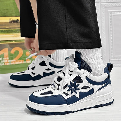 Fashion Men's Shoes Trend Street Skateboard Shoes Man Luxury Brand Training Sneakers Mesh Breathable Casual Shoes Men's Tennis Shoes