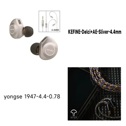 Auscultadores intra-auriculares com fio Kefine X ANELEARS Delci AE 10mm HiFi IEM – Monitores In-Ear com driver DLC+PU e afinação dupla para música e gaming