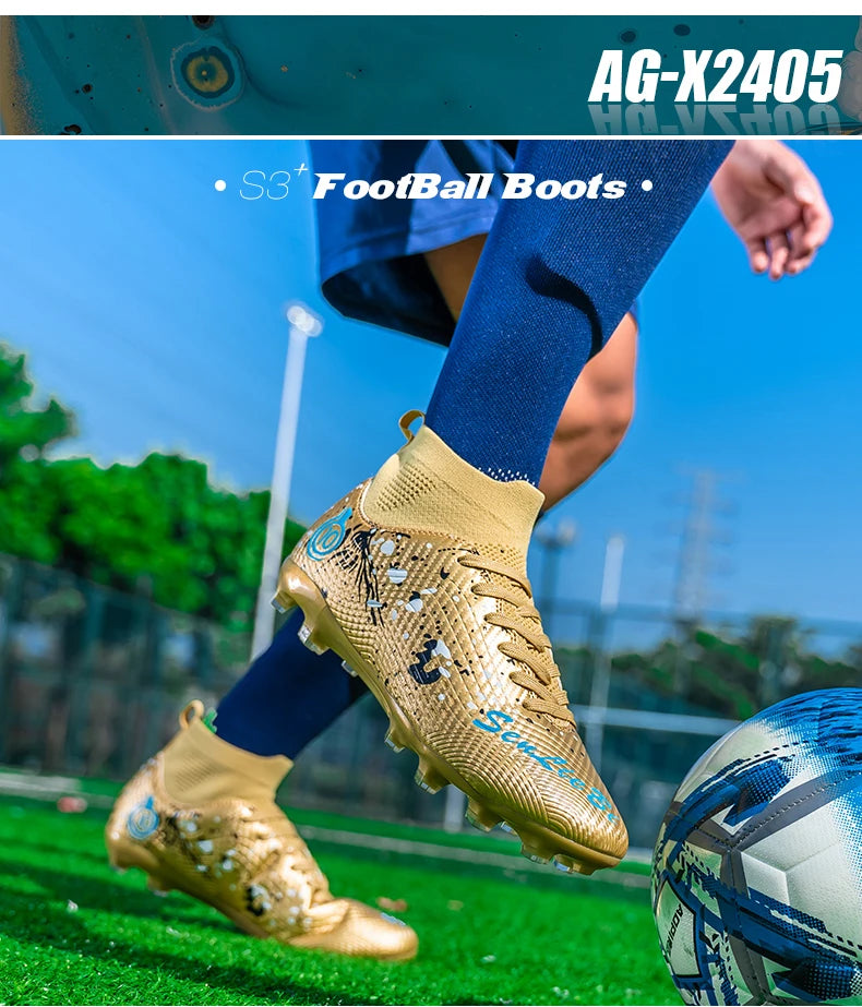 New Men's Professional Soccer Shoes Non-slip Football Boots Unisex Breathable Futsal Sports New Cleats Drop Shipping Ultralight
