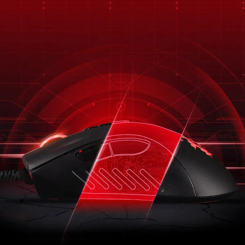 Mouse gaming cablato A4Tech Bloody A91 con macro istantanea a un clic, Macro Drive Io1.1, motore ottico e 8 macro programmabili