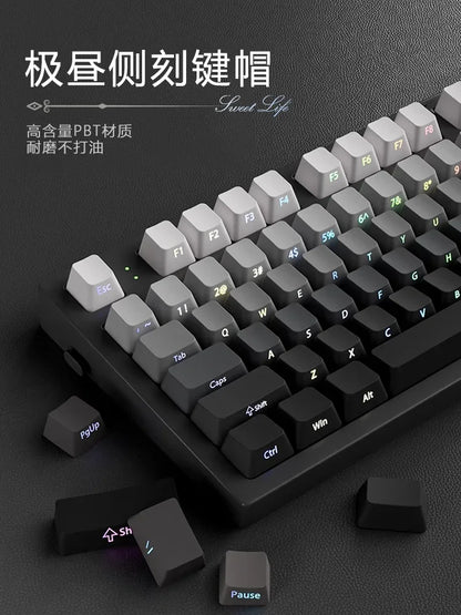 2025 Original Daylight Keycaps PBT Translucent, Side-engraved OEM 136 Keys, Customized To Fit 60/84/98/108 Mechanical Keyboards.