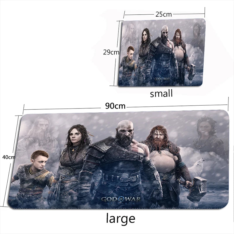 God of War Ragnarok Mouse Pad XXL Mouse Mat Gamer 100X50CM Gaming Accessories Mousepad  Large Keyboard DeskMats Pad for Computer