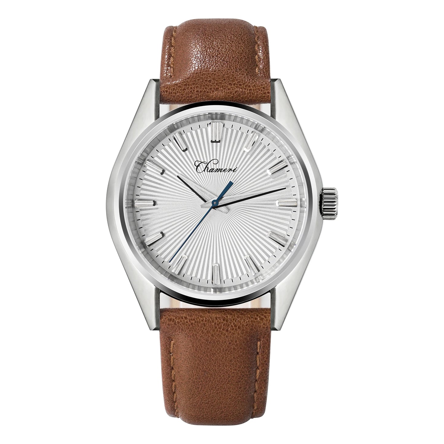 Chameri GS05 40mm Men Quartz Watch VH31 Sweep Second Movement Watches Sapphire Waterproof 100m Stainless Steel Wristwatch