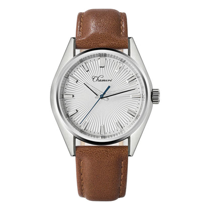 Chameri GS05 40mm Men Quartz Watch VH31 Sweep Second Movement Watches Sapphire Waterproof 100m Stainless Steel Wristwatch