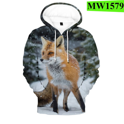 Hip Hop Popular Novelty Comfortable Fox 3D Print Hoodies Sweatshirts Men/Women Sweatshirt Adult/Child Casual Pullovers