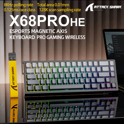 Magnetic Switch Keyboard ATTACK SHARK X68HE X68PRO HE and FREEWOLF F68 Wired F68Pro Wireless for Pro Gaming 0.01mm Rapid Trigger