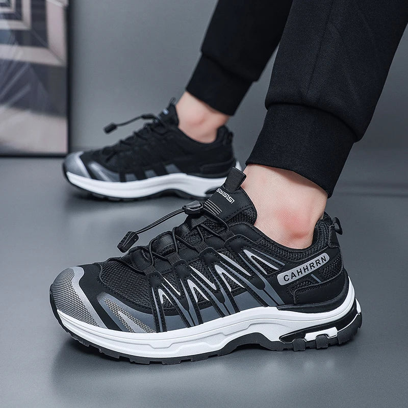 Chaussures de sport pour hommes, été, antidérapantes, semelle épaisse et souple, rebondissantes, pour la randonnée en extérieur, nouvelle collection 2026, chaussures décontractées confortables en maille pour hommes