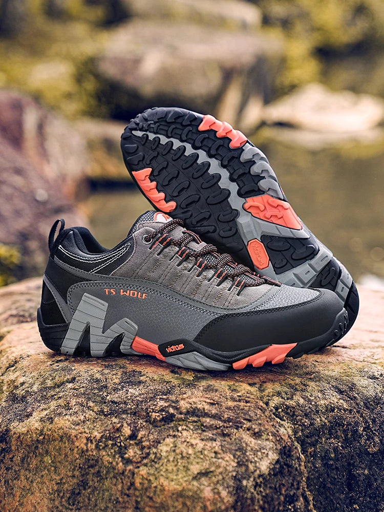 Sapatos de Trekking para Homem Outdoor Lover, Impermeáveis, Botas de Caminhada de Montanha em Couro Genuíno, Sapatos Táticos de Caça Woodland