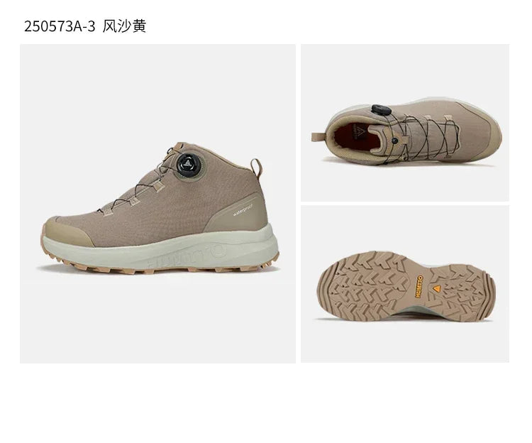 Zapatos de cuero HUMTTO para hombre, calzado deportivo de invierno para camping y actividades al aire libre, botas de trekking transpirables, zapatillas de senderismo antideslizantes para hombre