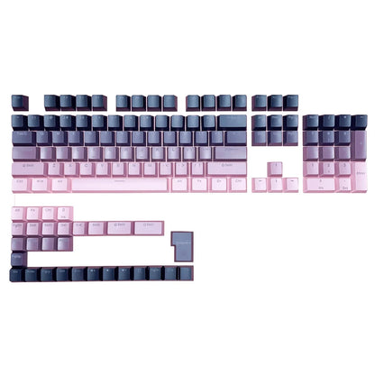 Keycap RGB gamer retroilluminati a gradiente per tastiera meccanica con switch MX, profilo OEM, PBT bianco e blu, layout ISO, tasti fai da te