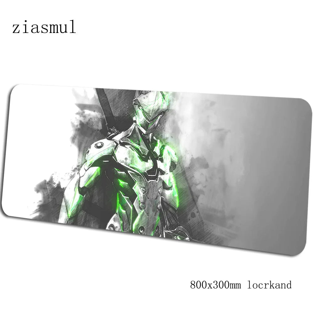Tapete de rato gamer Overwatch Aestheticism 800x300x3mm, tapete de rato para portátil gaming, mousepad Cartoon, tapete de secretária para PC