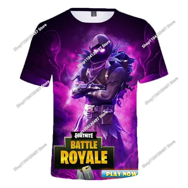 Halloween Peely 3D T-shirt Boys Girls Christmas Fortnite Tees Battle Royale Streetwear Kids Victory Game Men T Shirt Clothes