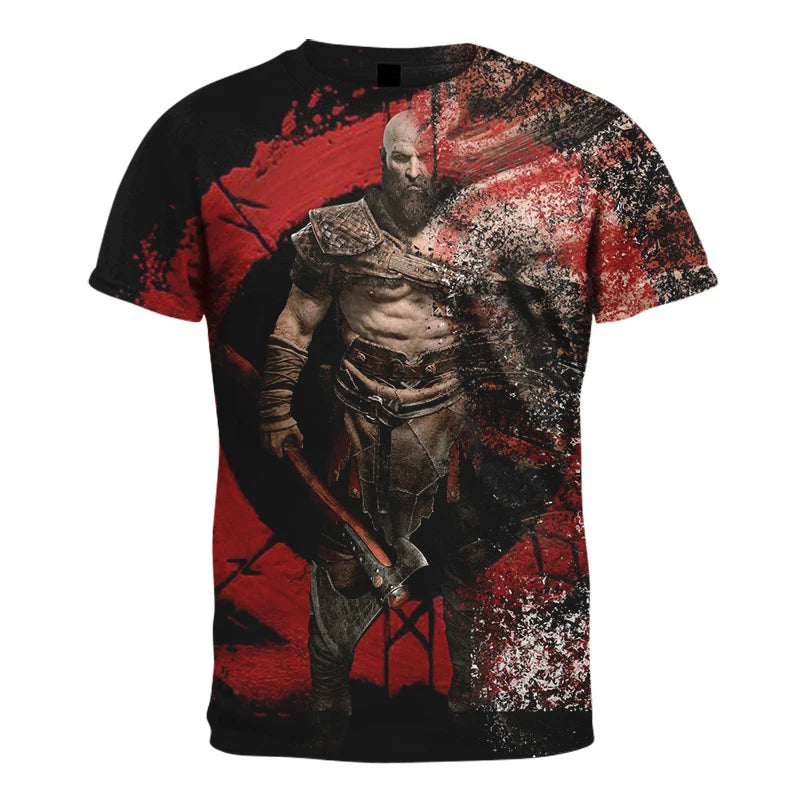 2023 Hot Game God of War 3D Printed T-shirt Men Women Summer Fashion Casual Oversized Streetwear T Shirt Cool Tops Tees